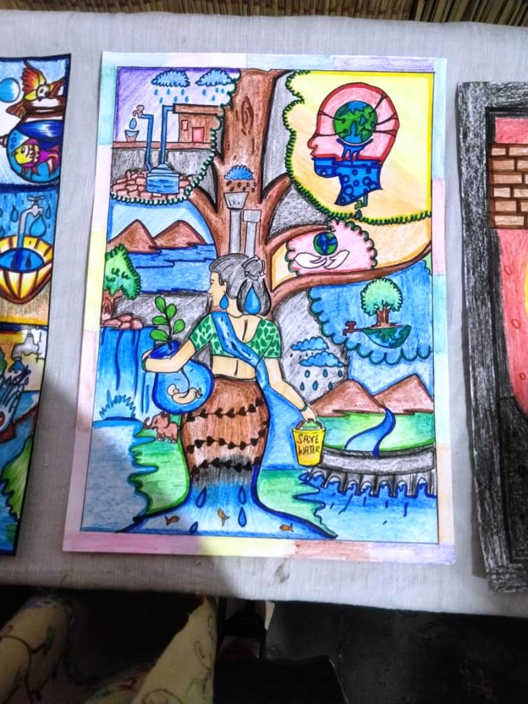 world water day drawing||save water poster painting - YouTube